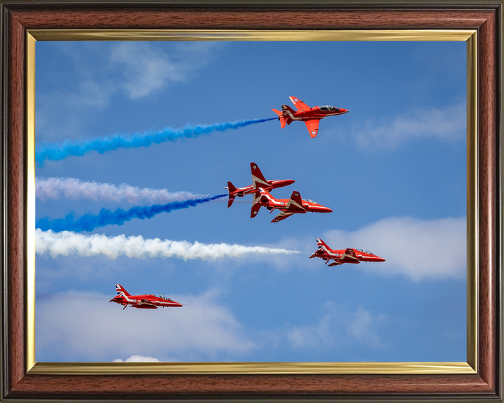 RAF Red Arrows Display 2025 Photo Print Royal Air Force Aircraft Wall Art Aviation Decor UK Posters, Prints, & Visual Artwork Hampshire Prints 10 x 8 Classic Frame No