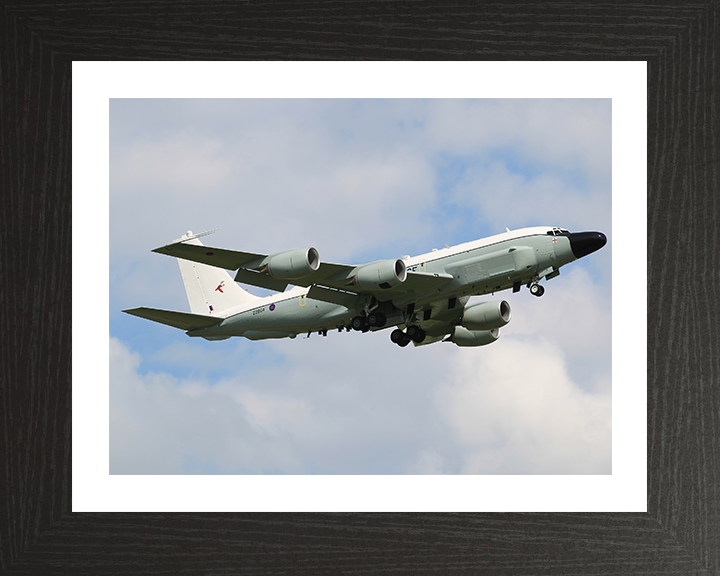 RAF Rivet Joint RC135W Photo Print Royal Air Force Aircraft Wall Art Aviation Decor Poster Posters, Prints, & Visual Artwork Hampshire Prints 10 x 8 Black Frame Yes