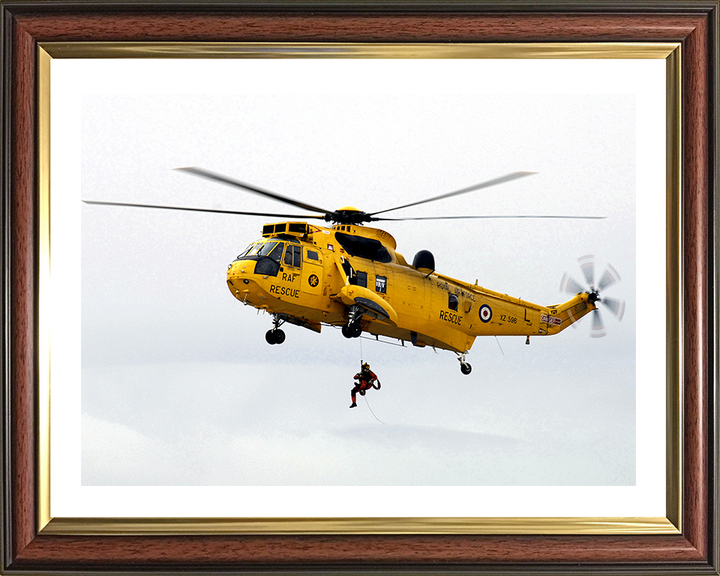 RAF Search and Rescue (SAR) Sea King Helicopter 2007 Photo Print Royal Air Force Aircraft Wall Art Aviation Decor Posters, Prints, & Visual Artwork Hampshire Prints 10 x 8 Classic Frame Yes