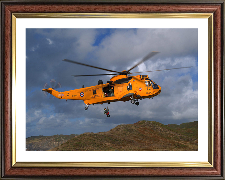 RAF Search and Rescue (SAR) Sea King Helicopter Jul 2007 Photo Print Royal Air Force Aircraft Wall Art Aviation Decor Posters, Prints, & Visual Artwork Hampshire Prints