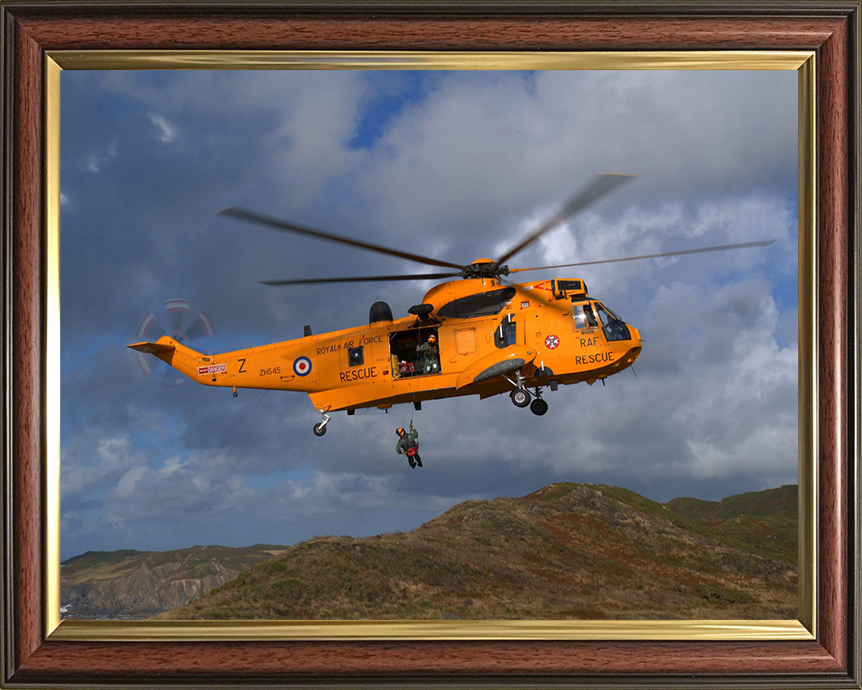 RAF Search and Rescue (SAR) Sea King Helicopter Jul 2007 Photo Print Royal Air Force Aircraft Wall Art Aviation Decor Posters, Prints, & Visual Artwork Hampshire Prints
