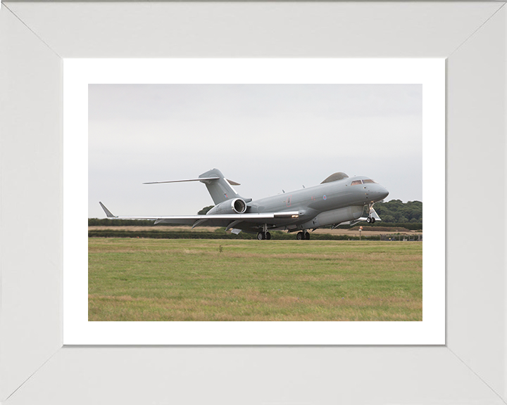 RAF Sentinel Landing Photo Print Royal Air Force Aircraft Wall Art Aviation Decor Poster Posters, Prints, & Visual Artwork Hampshire Prints 10 x 8 White Frame Yes