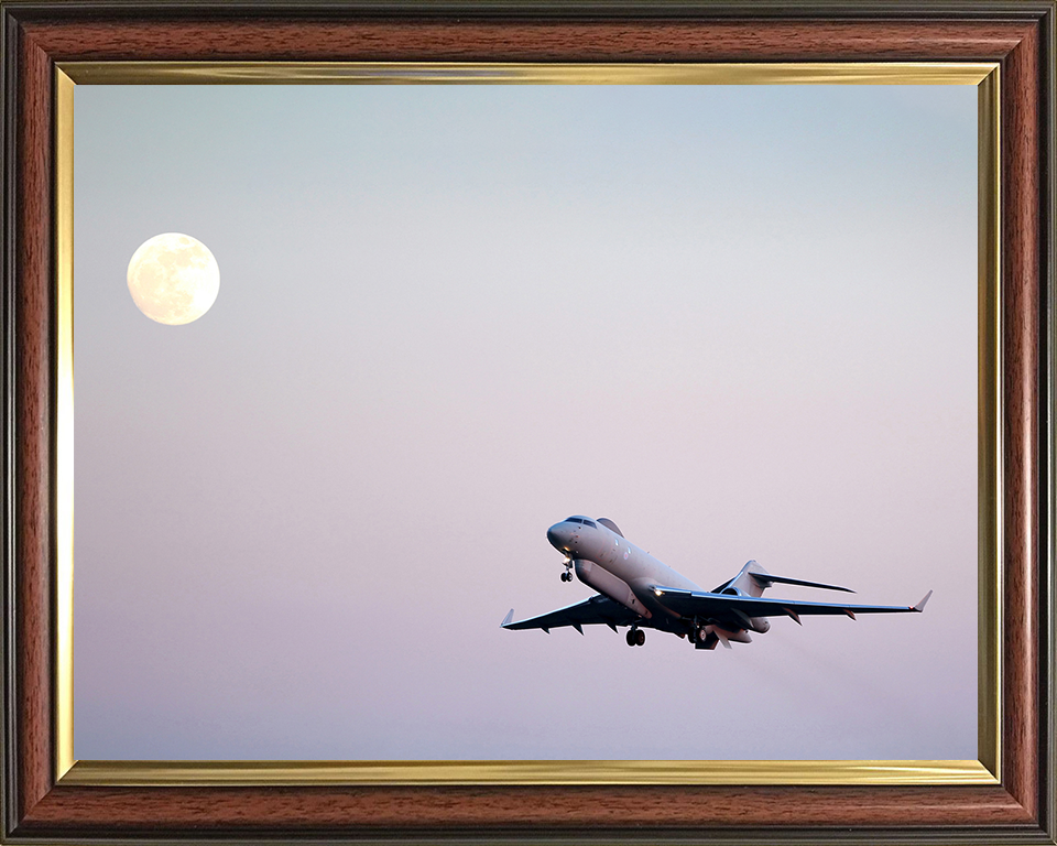 RAF Sentinel R1 in flight Photo Print Royal Air Force Aircraft Wall Art Aviation Decor Posters, Prints, & Visual Artwork Hampshire Prints 10 x 8 Classic Frame No