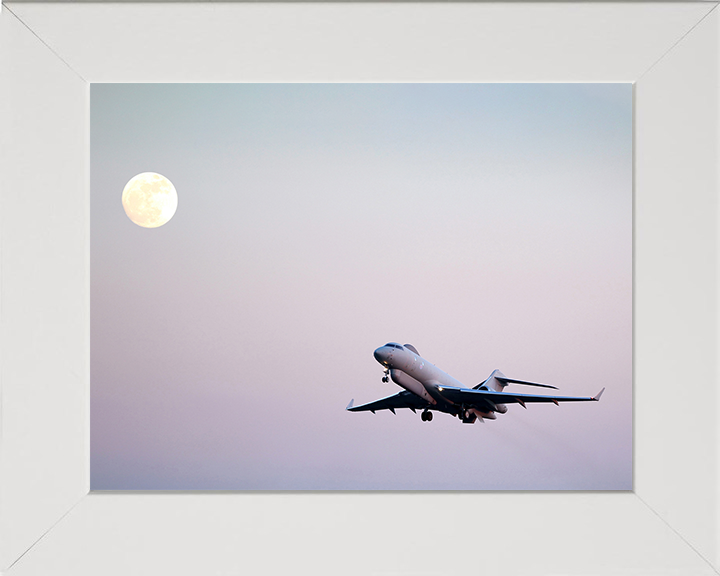 RAF Sentinel R1 in flight Photo Print Royal Air Force Aircraft Wall Art Aviation Decor Posters, Prints, & Visual Artwork Hampshire Prints 10 x 8 White Frame No