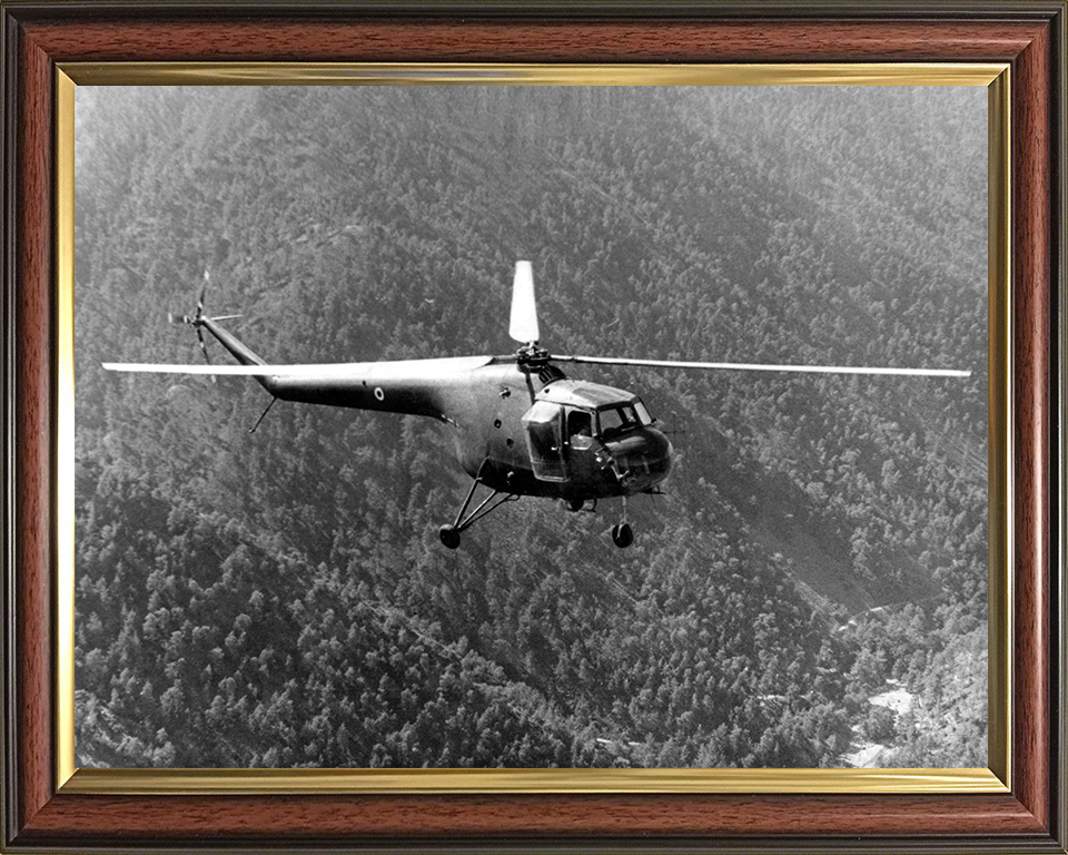 RAF Sycamore HR.14 helicopter 1957 Photo Print Royal Air Force Aircraft Wall Art Aviation Decor Posters, Prints, & Visual Artwork Hampshire Prints 10 x 8 Classic Frame No
