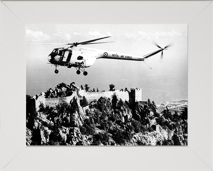 RAF Sycamore helicopter 103 Sqn 1961 Photo Print Royal Air Force Aircraft Wall Art Aviation Decor Posters, Prints, & Visual Artwork Hampshire Prints 10 x 8 White Frame No