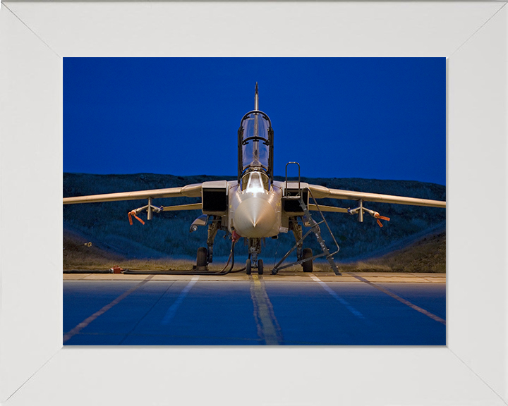 RAF Tornado F3 Silhouette at Dusk Royal Air Force Aircraft Photo Print Wall Art Aviation Decor UK Posters, Prints, & Visual Artwork Hampshire Prints 10 x 8 White Frame No