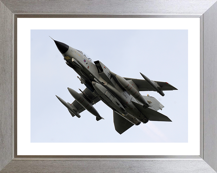 RAF Tornado GR4 Jet During Takeoff Photo Print Royal Air Force Aircraft Wall Art Aviation Decor Posters, Prints, & Visual Artwork Hampshire Prints 10 x 8 Silver Frame Yes