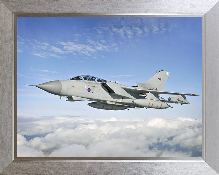 RAF A IX(B) Tornado GR4 Jet in Flight Oct 2012 Photo Print Royal Air Force Aircraft Wall Art Aviation Decor Posters, Prints, & Visual Artwork Hampshire Prints 10 x 8 Silver Frame No