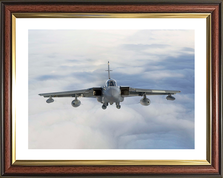 RAF Tornado GR4 Jet in Flight Front On Photo Print Royal Air Force Aircraft Wall Art Aviation Decor Poster Posters, Prints, & Visual Artwork Hampshire Prints 10 x 8 Classic Frame Yes