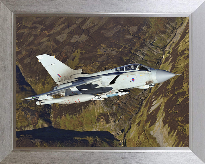 RAF Tornado GR4 Jet in Flight Oct 2012 Photo Print Royal Air Force Aircraft Wall Art Aviation Decor Posters, Prints, & Visual Artwork Hampshire Prints 10 x 8 Silver Frame No