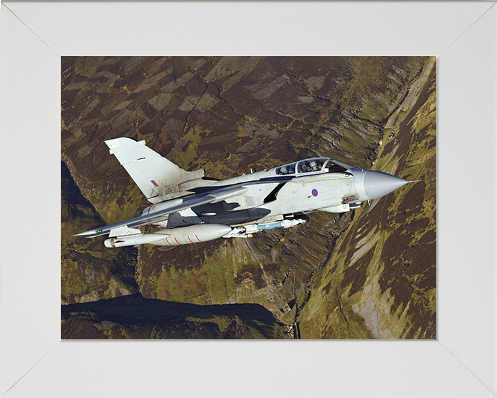 RAF Tornado GR4 Jet in Flight Oct 2012 Photo Print Royal Air Force Aircraft Wall Art Aviation Decor Posters, Prints, & Visual Artwork Hampshire Prints 10 x 8 White Frame No