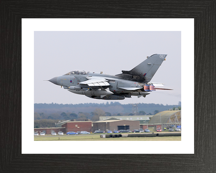 RAF Tornado GR4 Leaves RAF Marham 2011 Photo Print Royal Air Force Aircraft Wall Art Aviation Decor Posters, Prints, & Visual Artwork Hampshire Prints 10 x 8 Black Frame Yes