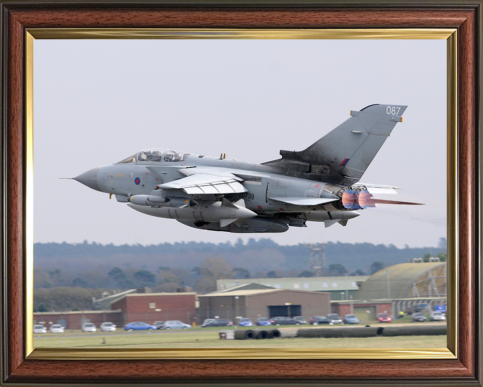 RAF Tornado GR4 Leaves RAF Marham 2011 Photo Print Royal Air Force Aircraft Wall Art Aviation Decor Posters, Prints, & Visual Artwork Hampshire Prints 10 x 8 Classic Frame No