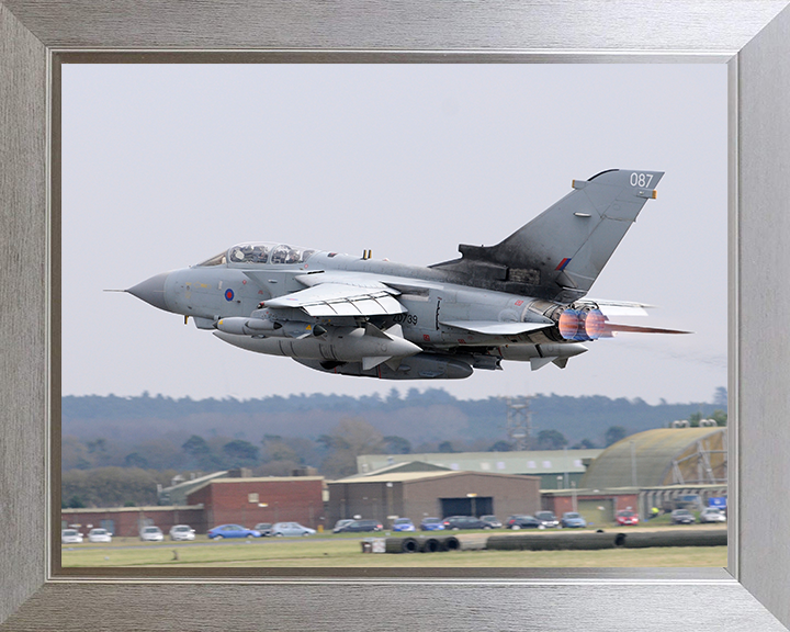 RAF Tornado GR4 Leaves RAF Marham 2011 Photo Print Royal Air Force Aircraft Wall Art Aviation Decor Posters, Prints, & Visual Artwork Hampshire Prints 10 x 8 Silver Frame No