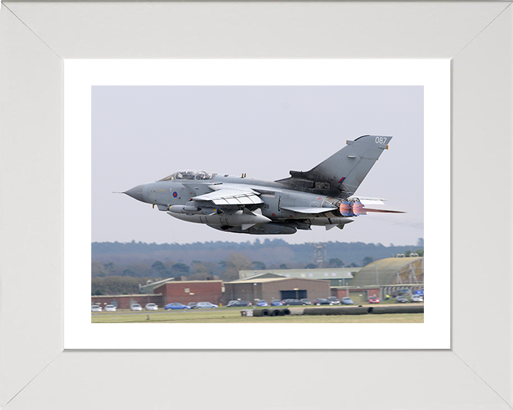 RAF Tornado GR4 Leaves RAF Marham 2011 Photo Print Royal Air Force Aircraft Wall Art Aviation Decor Posters, Prints, & Visual Artwork Hampshire Prints 10 x 8 White Frame Yes