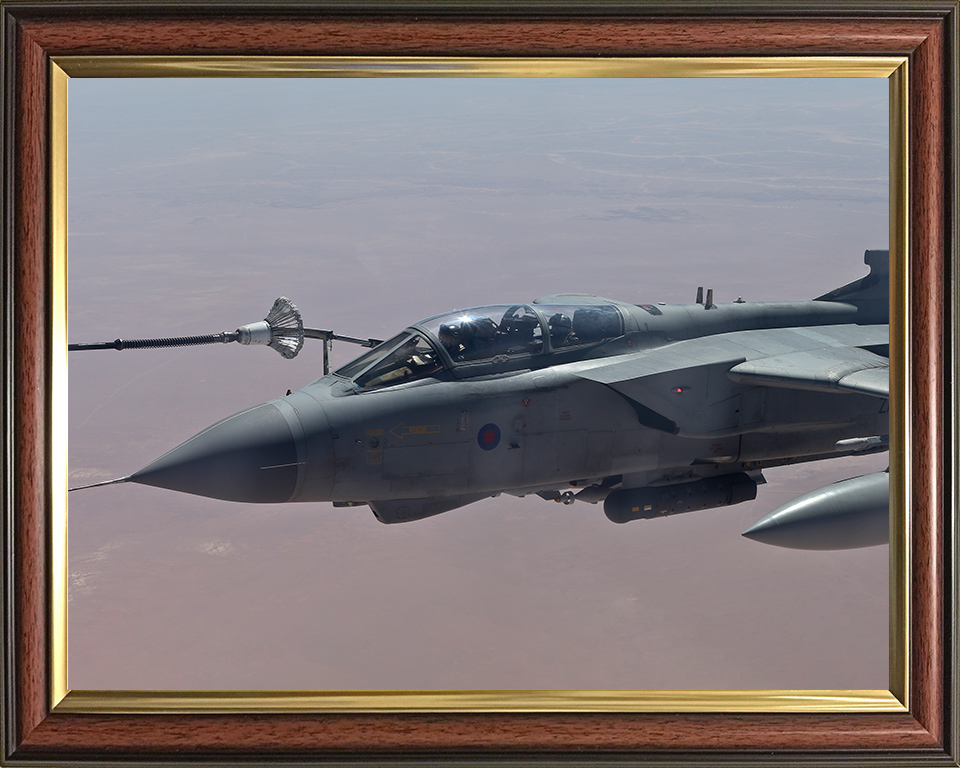 RAF Tornado GR4 Mid Air Refuelling Photo Print - Royal Air Force Aircraft Posters, Prints, & Visual Artwork Hampshire Prints 10 x 8 Classic Frame No