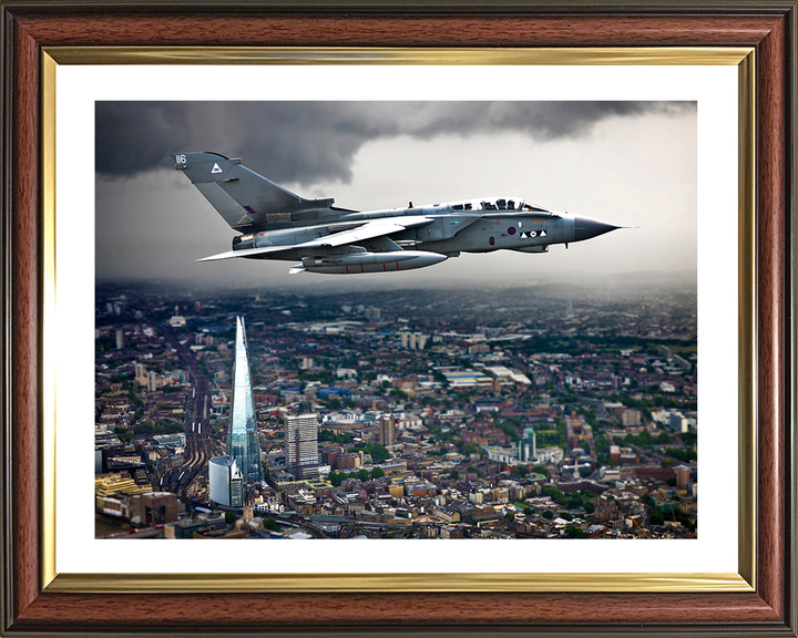 RAF Tornado GR4 Over London Photo Print Royal Air Force Aircraft Wall Art Aviation Decor Poster Posters, Prints, & Visual Artwork Hampshire Prints 10 x 8 Classic Frame Yes