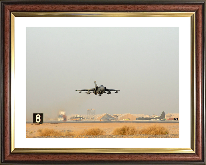 RAF Tornado GR4 Takeoff from Kandahar Photo Print Royal Air Force Aircraft Wall Art Aviation Decor Posters, Prints, & Visual Artwork Hampshire Prints 10 x 8 Classic Frame Yes