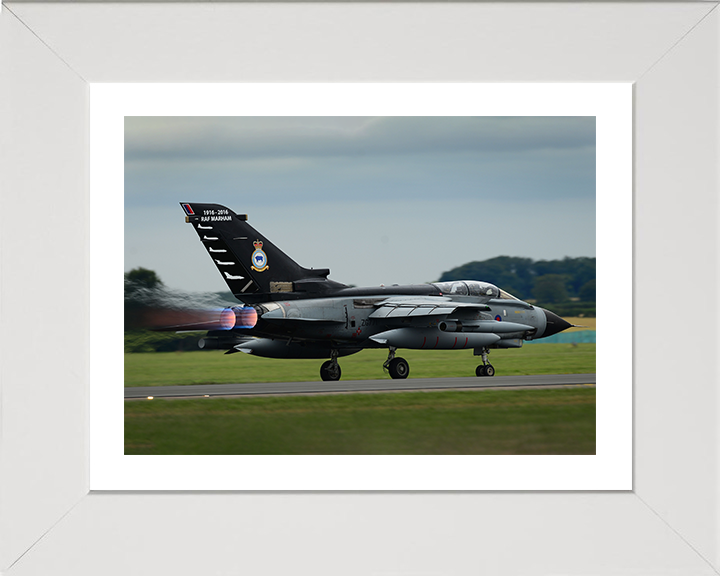 RAF Tornado GR4 Taking off 2017 Photo Print Royal Air Force Aircraft Wall Art Aviation Decor Poster Posters, Prints, & Visual Artwork Hampshire Prints 10 x 8 White Frame Yes