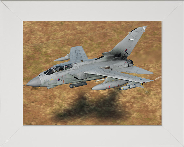RAF Tornado GR4 from RAF Marham Photo Print Royal Air Force Aircraft Wall Art Aviation Decor Poster Posters, Prints, & Visual Artwork Hampshire Prints 10 x 8 White Frame No
