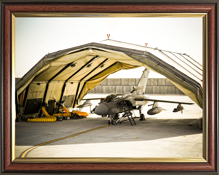 RAF Tornado GR4 in a Rubb Hangar Photo Print Royal Air Force Aircraft Wall Art Aviation Decor Posters, Prints, & Visual Artwork Hampshire Prints 10 x 8 Classic Frame No