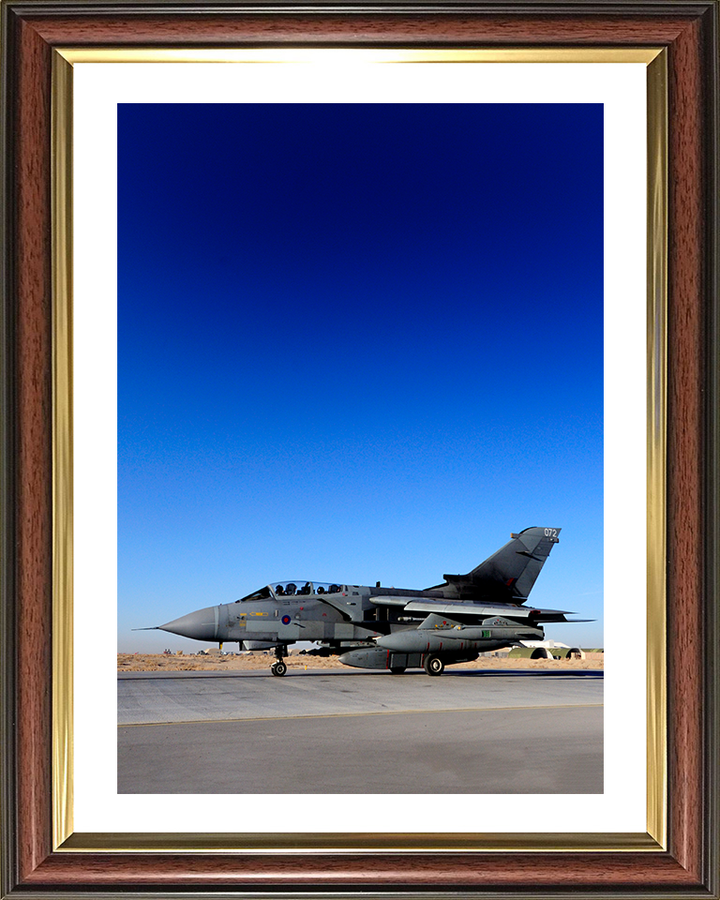 RAF Tornado GR4 on a Runway 2009 Photo Print Royal Air Force Aircraft Wall Art Aviation Decor Poster Posters, Prints, & Visual Artwork Hampshire Prints 10 x 8 Classic Frame Yes