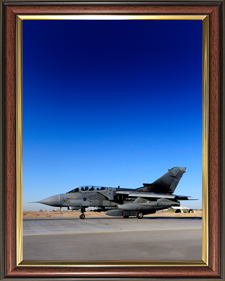 RAF Tornado GR4 on a Runway 2009 Photo Print Royal Air Force Aircraft Wall Art Aviation Decor Poster Posters, Prints, & Visual Artwork Hampshire Prints 10 x 8 Classic Frame No