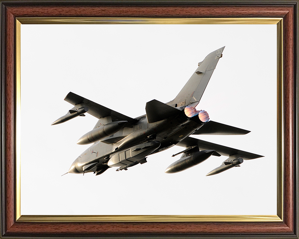 RAF Tornado GR4 with Raptor Airborne Reconnaissance Pod Royal Air Force Aircraft Photo Print Wall Art Aviation Decor UK Posters, Prints, & Visual Artwork Hampshire Prints 10 x 8 Classic Frame No