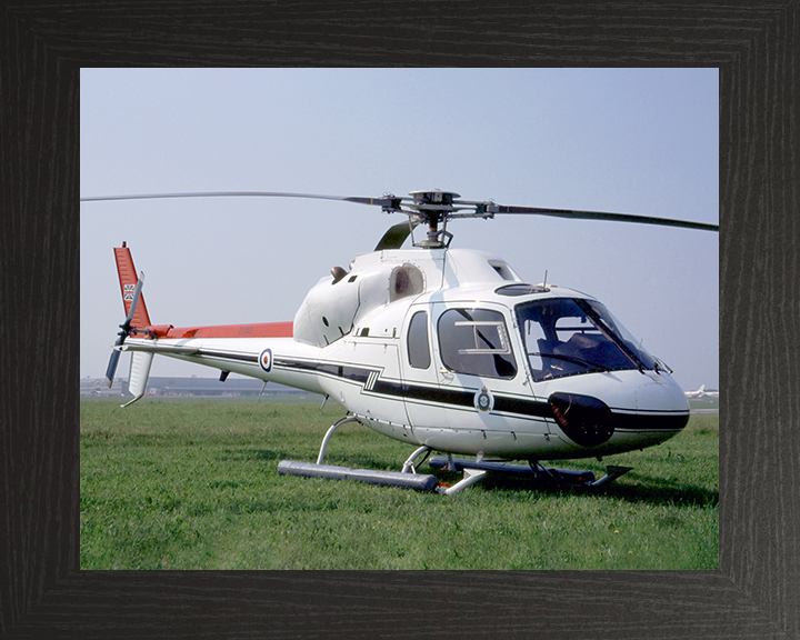 RAF Twin Squirrel HCC1 Helicopter on the Ground Photo Print Royal Air Force Aircraft Wall Art Aviation Decor Posters, Prints, & Visual Artwork Hampshire Prints 10 x 8 Black Frame No