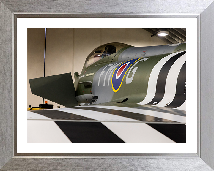 RAF Typhoon Cockpit closeup Photo Print Royal Air Force Aircraft Wall Art Aviation Decor Posters, Prints, & Visual Artwork Hampshire Prints 10 x 8 Silver Frame Yes