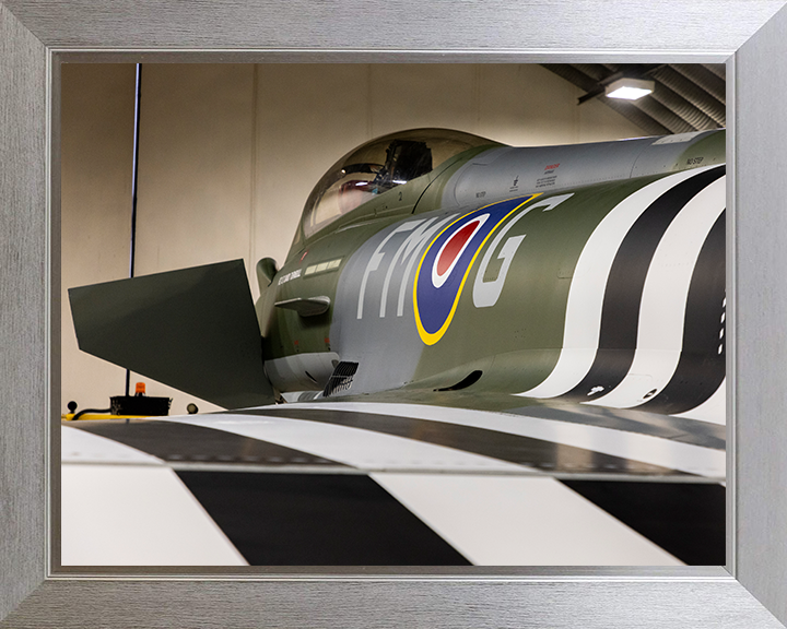 RAF Typhoon Cockpit closeup Photo Print Royal Air Force Aircraft Wall Art Aviation Decor Posters, Prints, & Visual Artwork Hampshire Prints 10 x 8 Silver Frame No