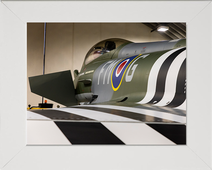 RAF Typhoon Cockpit closeup Photo Print Royal Air Force Aircraft Wall Art Aviation Decor Posters, Prints, & Visual Artwork Hampshire Prints 10 x 8 White Frame No