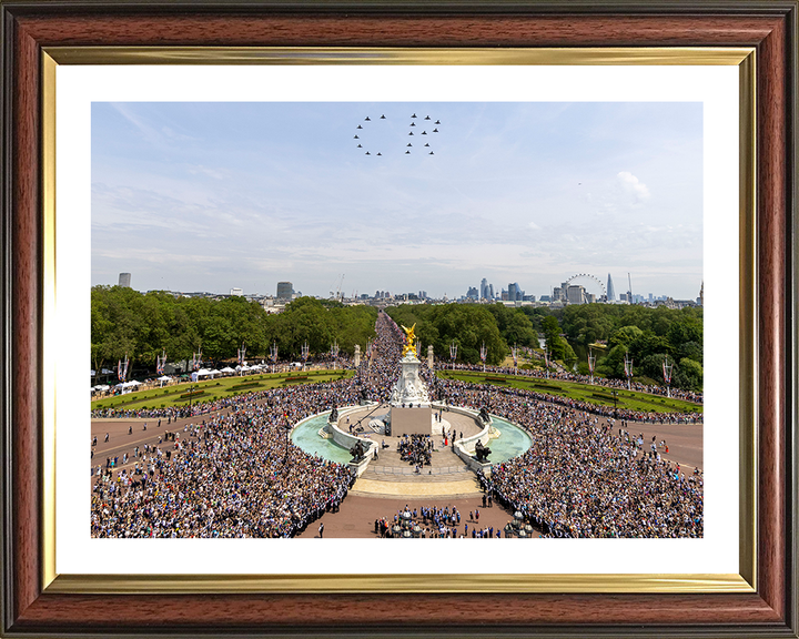 RAF Typhoon Display Team over Buckingham Palace Photo Print Royal Air Force Aircraft Wall Art Aviation Decor Posters, Prints, & Visual Artwork Hampshire Prints 10 x 8 Classic Frame Yes