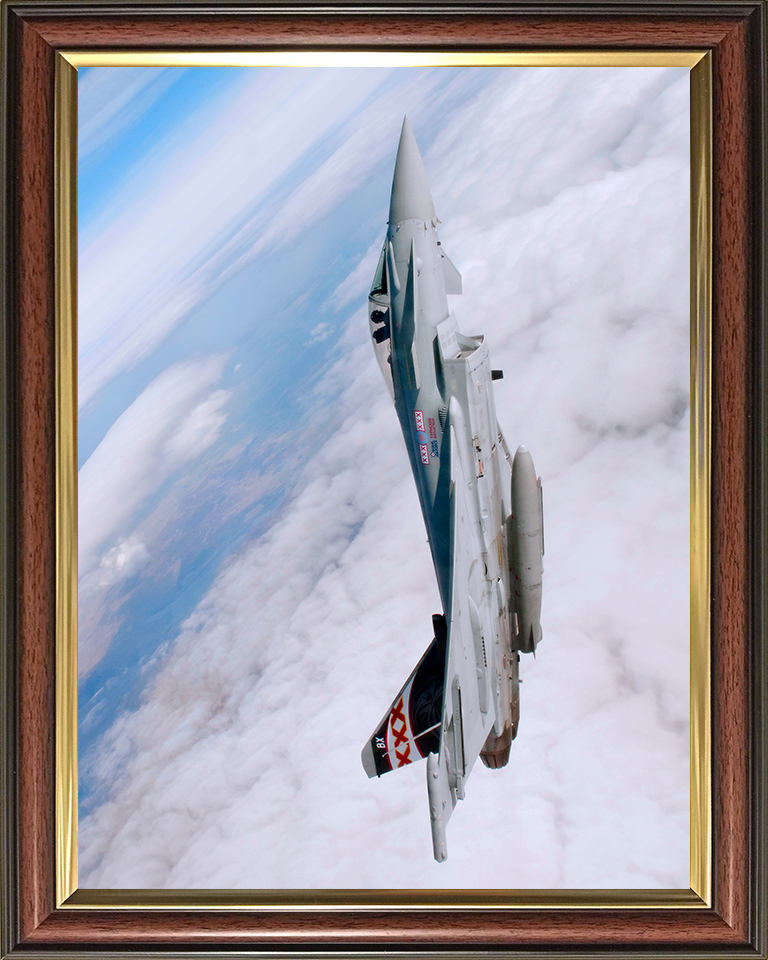 RAF Typhoon vertical climb Photo Print Royal Air Force Aircraft Wall Art Aviation Decor Poster Posters, Prints, & Visual Artwork Hampshire Prints 10 x 8 Classic Frame No