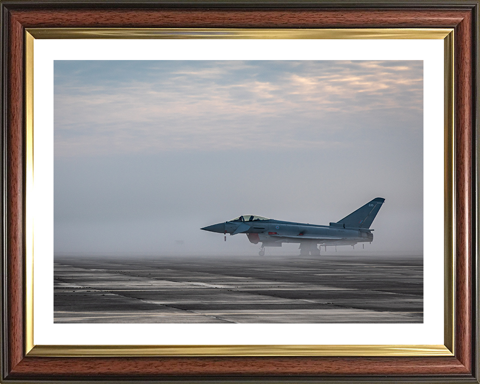 RAF Typhoon at RAF Coningsby Photo Print Royal Air Force Aircraft Wall Art Aviation Decor Posters, Prints, & Visual Artwork Hampshire Prints 10 x 8 Classic Frame Yes