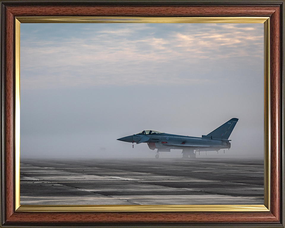 RAF Typhoon at RAF Coningsby Photo Print Royal Air Force Aircraft Wall Art Aviation Decor Posters, Prints, & Visual Artwork Hampshire Prints 10 x 8 Classic Frame No