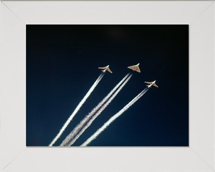 RAF V Force Vulcan Valiant Victor Jets 1958 Photo Print Royal Air Force Aircraft Wall Art Aviation Decor Posters, Prints, & Visual Artwork Hampshire Prints 10 x 8 White Frame No