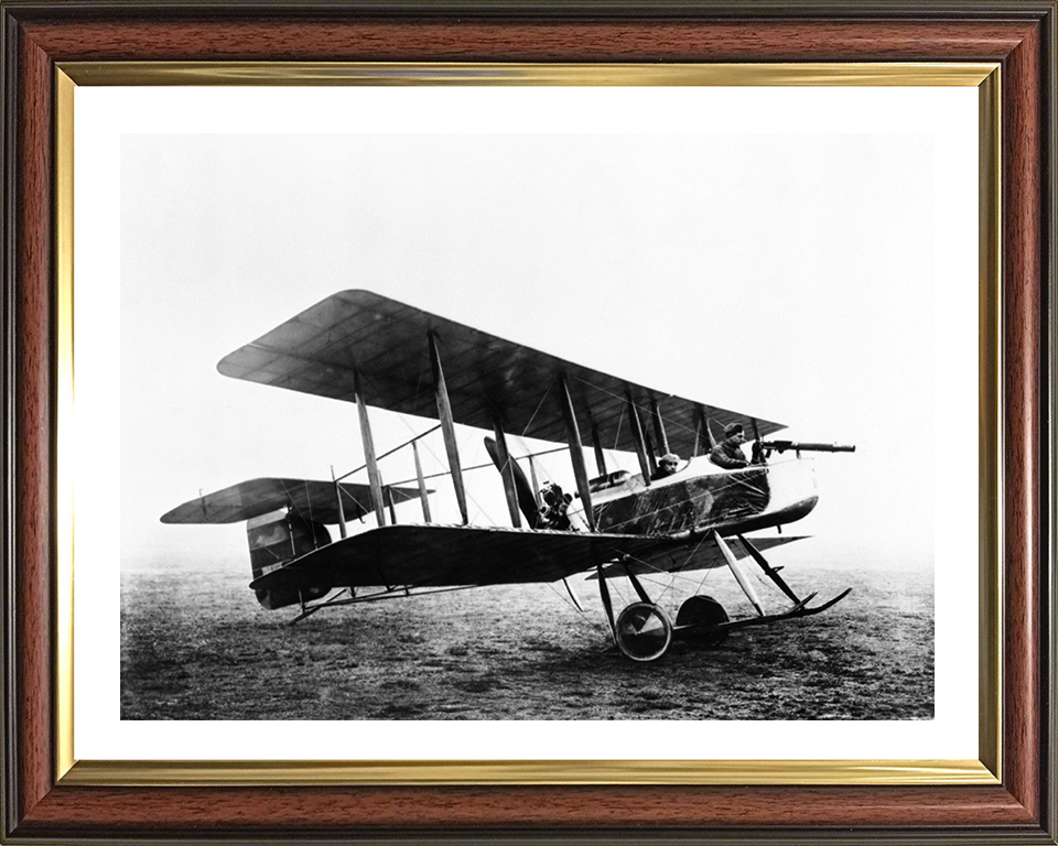 RAF Vickers FB5 Gunbus 1915 Photo Print Royal Air Force Aircraft Wall Art Aviation Decor Poster Posters, Prints, & Visual Artwork Hampshire Prints 10 x 8 Classic Frame Yes