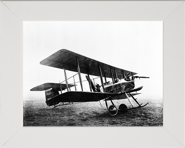 RAF Vickers FB5 Gunbus 1915 Photo Print Royal Air Force Aircraft Wall Art Aviation Decor Poster Posters, Prints, & Visual Artwork Hampshire Prints 10 x 8 White Frame No