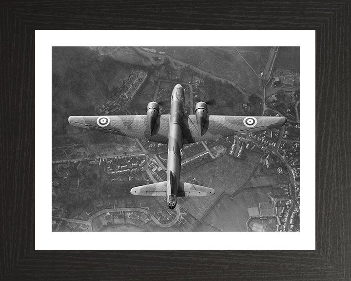 RAF Vickers Wellington bomber in Flight Photo Print Royal Air Force Aircraft Wall Art Aviation Decor Posters, Prints, & Visual Artwork Hampshire Prints 10 x 8 Black Frame Yes