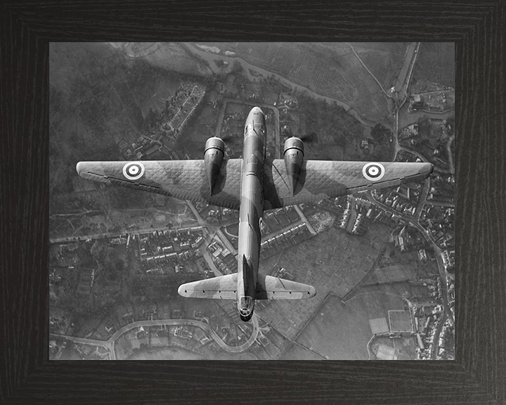 RAF Vickers Wellington bomber in Flight Photo Print Royal Air Force Aircraft Wall Art Aviation Decor Posters, Prints, & Visual Artwork Hampshire Prints 10 x 8 Black Frame No