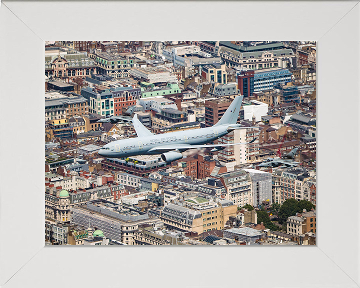 RAF Voyager and Tornado GR4’s over London Photo Print Royal Air Force Aircraft Wall Art Aviation Decor Posters, Prints, & Visual Artwork Hampshire Prints 10 x 8 White Frame No