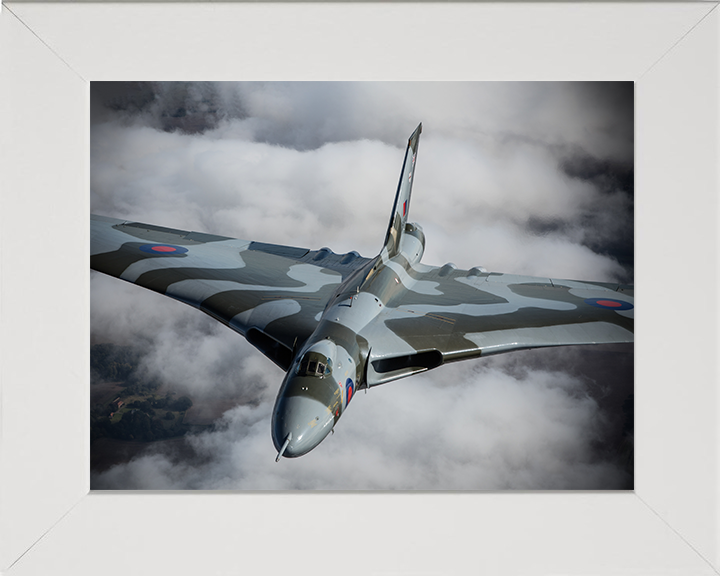RAF Avro Vulcan Bomber Closeup Royal Air Force Aircraft Photo Print Wall Art Aviation Decor UK Posters, Prints, & Visual Artwork Hampshire Prints 10 x 8 White Frame No