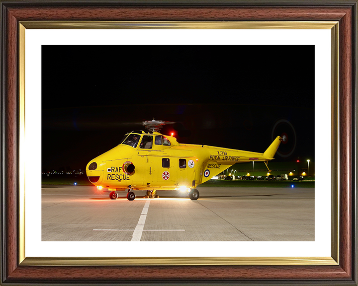RAF Westland Whirlwind HAR10 at Night Northolt 2022 Photo Print Royal Air Force Aircraft Helicopter Wall Art Posters, Prints, & Visual Artwork Hampshire Prints 10 x 8 Classic Frame Yes