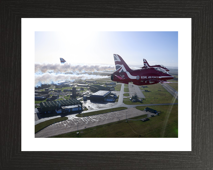 RAF Red Arrows Hawk T1 Over RAF Lossiemouth February 2024