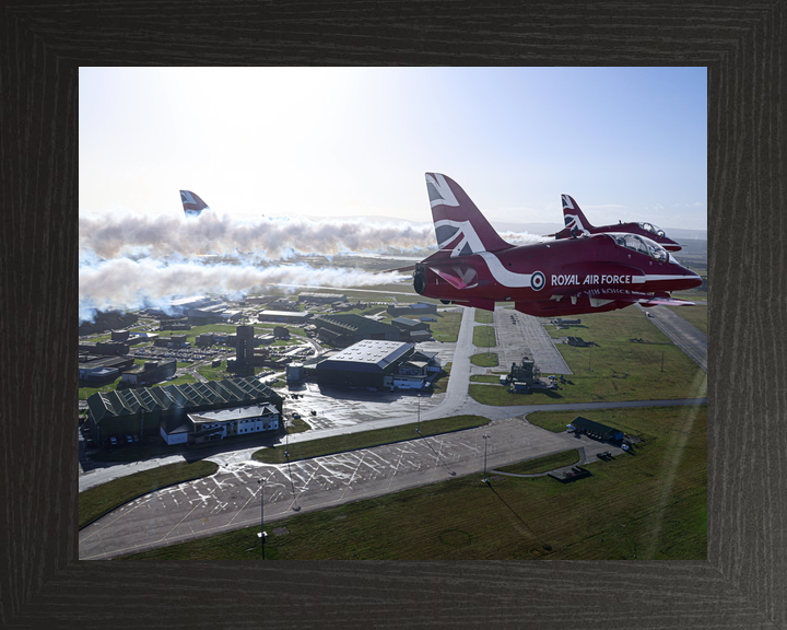 RAF Red Arrows Hawk T1 Over RAF Lossiemouth February 2024