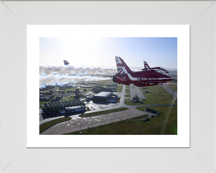 RAF Red Arrows Hawk T1 Over RAF Lossiemouth February 2024