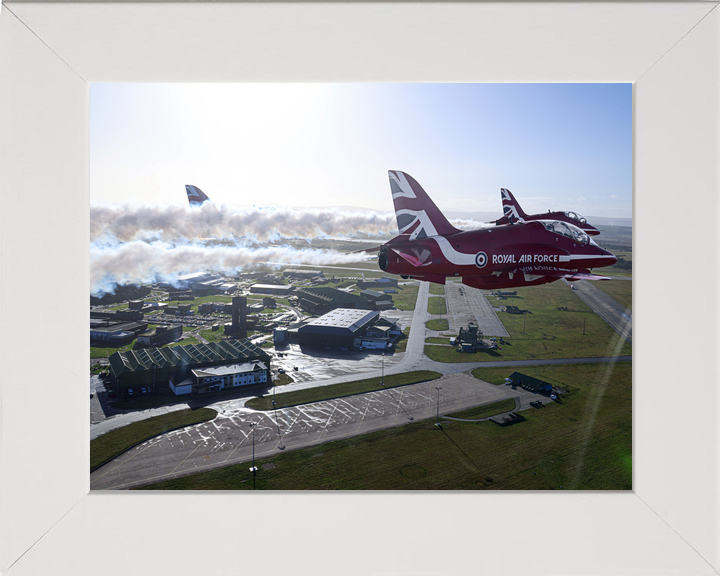 RAF Red Arrows Hawk T1 Over RAF Lossiemouth February 2024