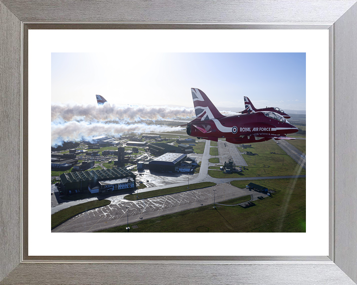 RAF Red Arrows Hawk T1 Over RAF Lossiemouth February 2024